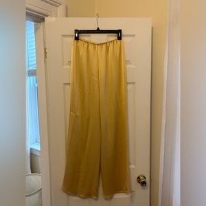 Maeve Anthropologie Yellow Wide Leg Pants